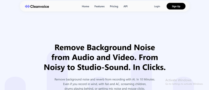 ai tool to clean voice and remove background noise