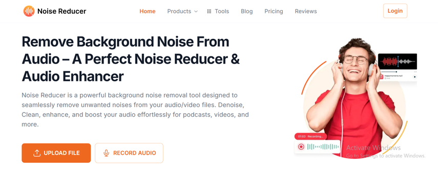 simple online tool to reduce background noise