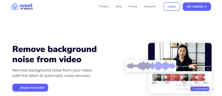 record and clean video audio with weet