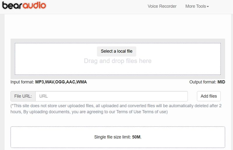 arquivo mp3 para midi online