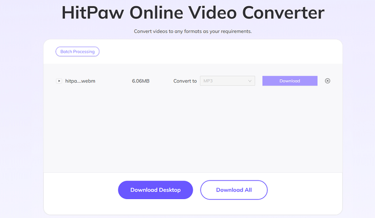 download converted mp3 audio