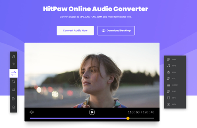 convert avi to mp3 using hitpaw online audio converter