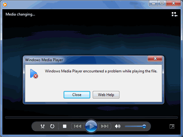 windows media player fails to play mp3