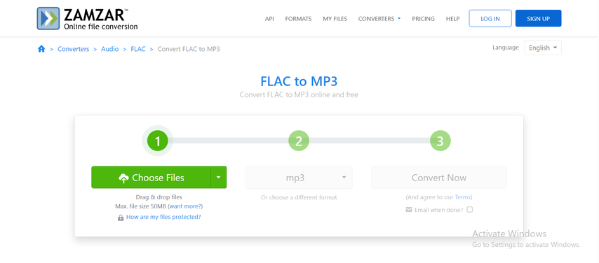 easy flac to mp3 conversion online