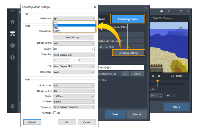 simple interface with editing in any video converter
