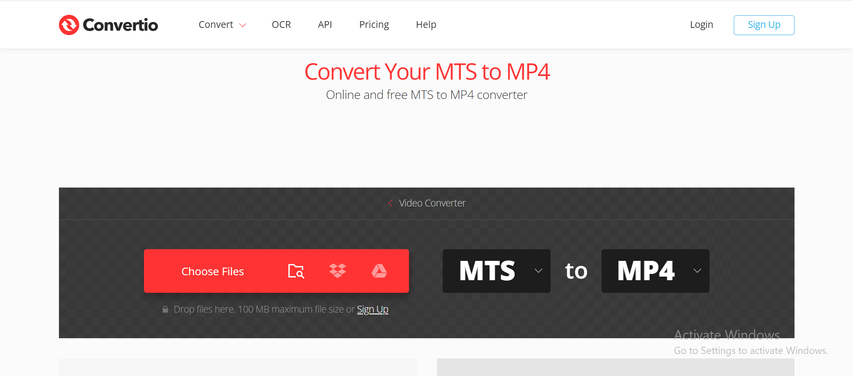 fast drag and drop mts to mp4