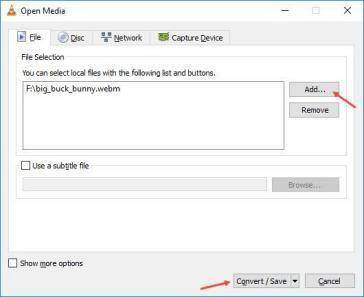 install webm to mp4 converter vlc