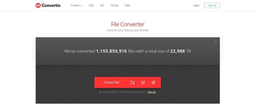 use Convertio for MOV to MPG file conversion