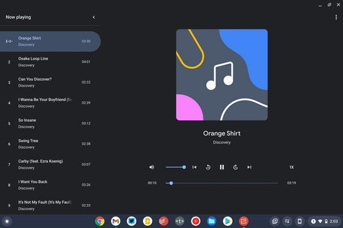 Playing offline MP3 files on a school Chromebook without internet access