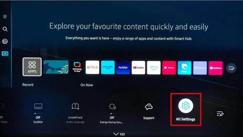 samsung tv settings