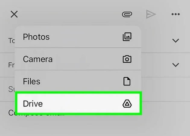 attach video google drive android