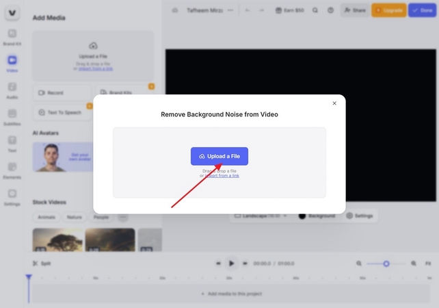 upload file veed io