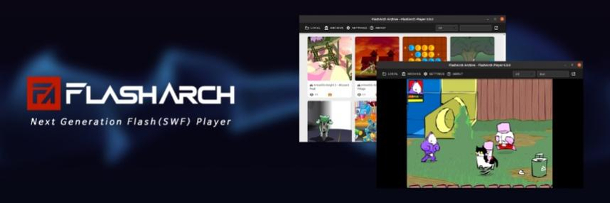 flasharch player open swf