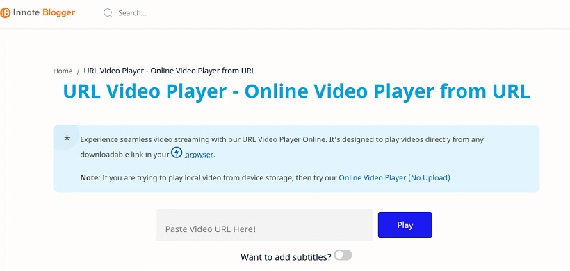 innate blogger player