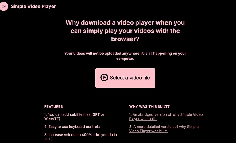 simple video player