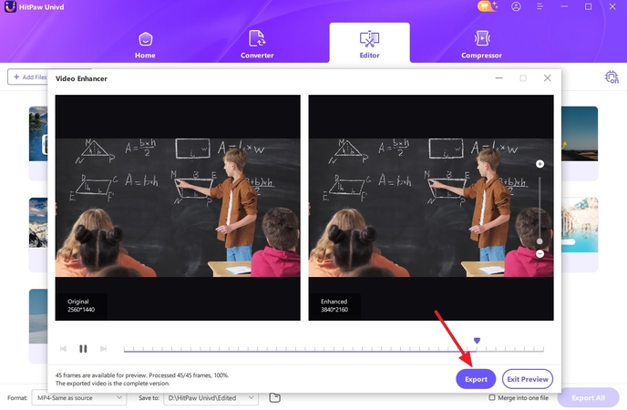 download enhanced video to device