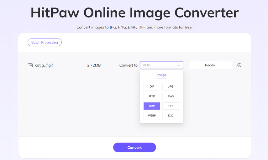 hitpaw online converter for gifs to bmp