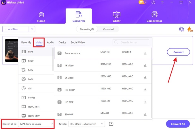 convert video different file format