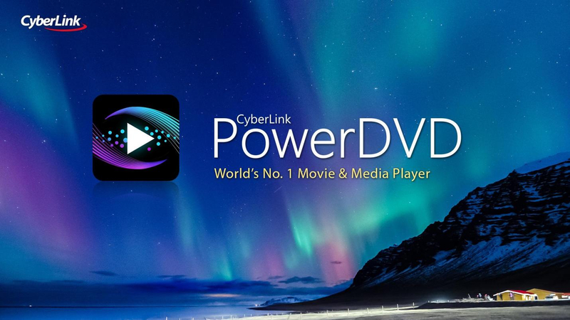 PowerDVD home screen layout