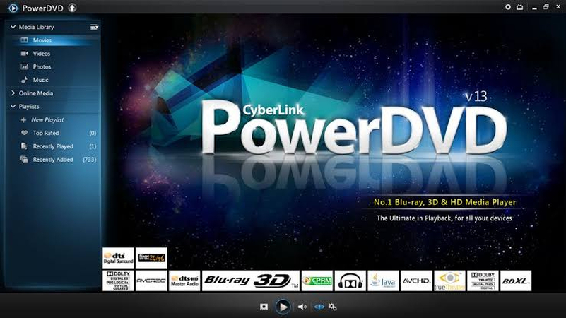 PowerDVD video playback features