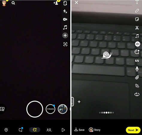 slow down video on snapchat