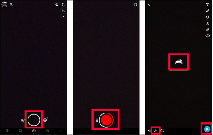 Beschleunige Video in Snapchat