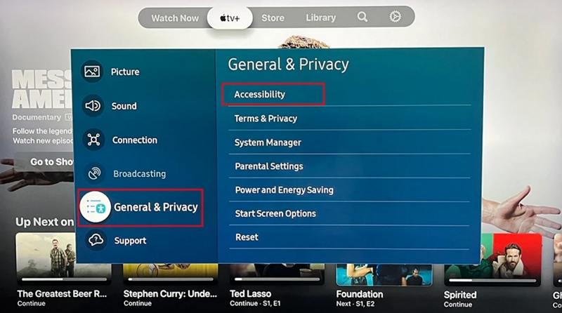 turn off caption on samsung tv