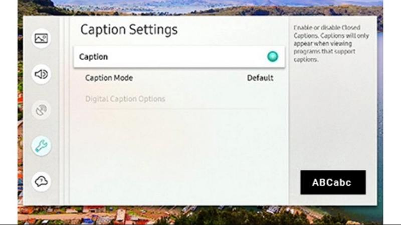 turn off cc on samsung tv