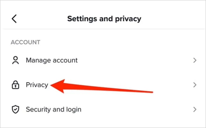 check privacy settings on tiktok