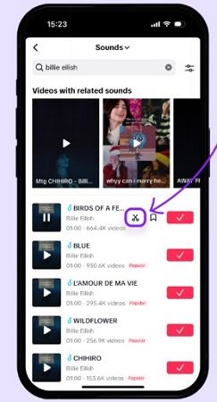 how to cut a song on tiktok