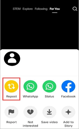 repost 'for you' page content