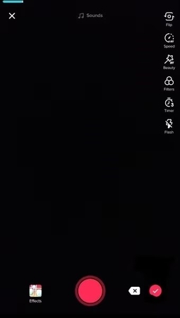 tap effect on the bottom of tiktok screen