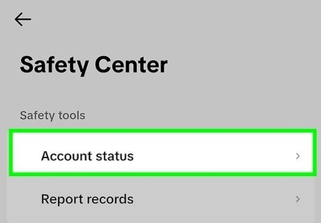tiktok account status