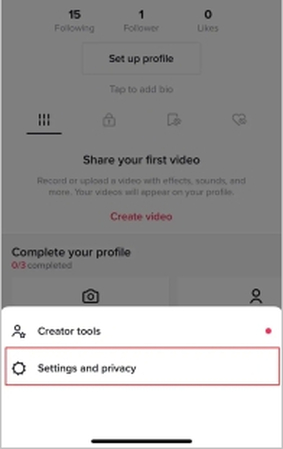 إعدادات وخصوصية TikTok