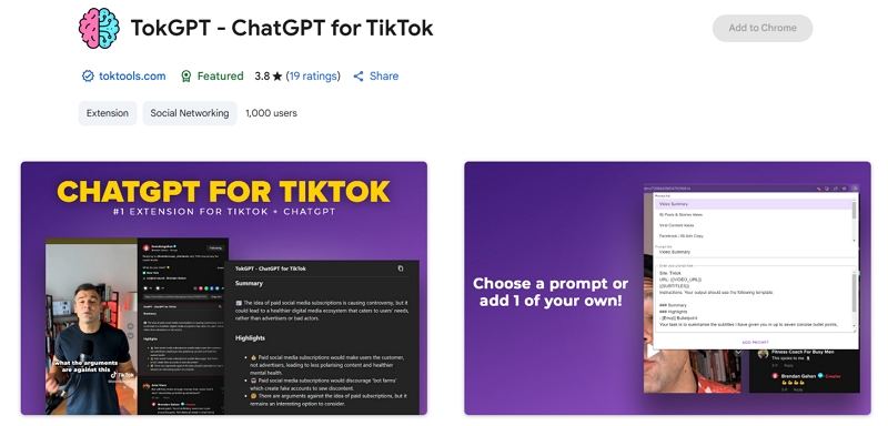 tokgpt chatgpt for tiktok