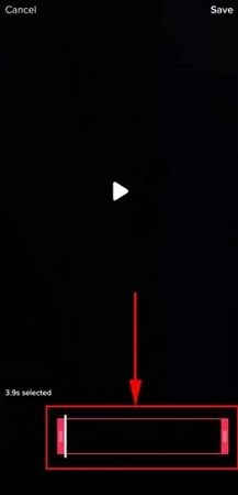 trim a recoderd video on tiktok