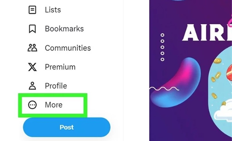 tap on more option