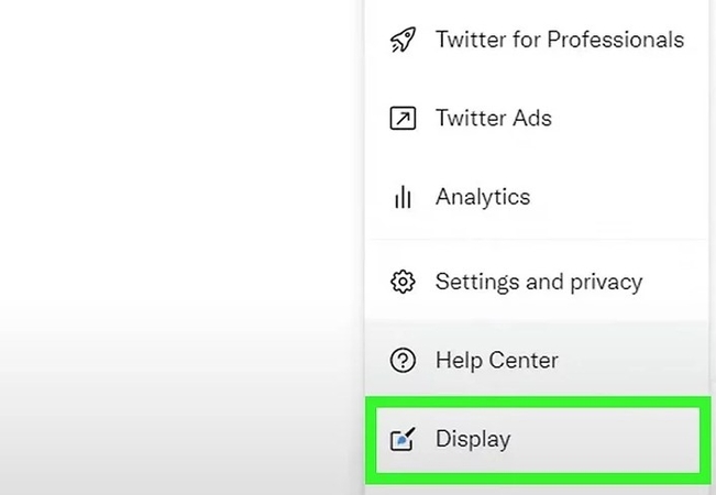 tap on display option