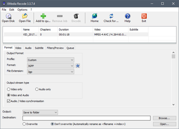 xmedia recode format factory alternative