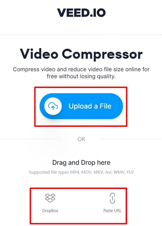 compress the videos Veed.io