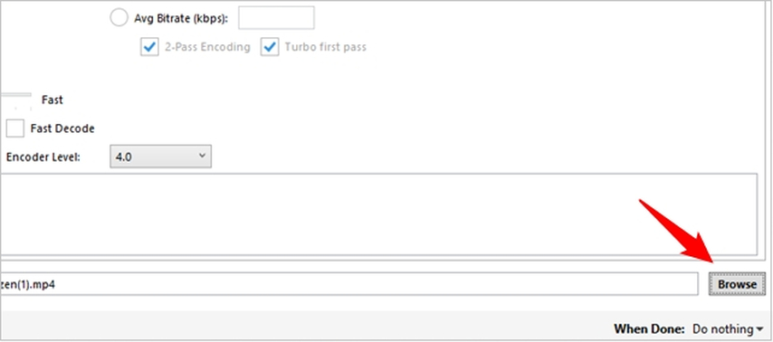 handbrake choose compression encoding