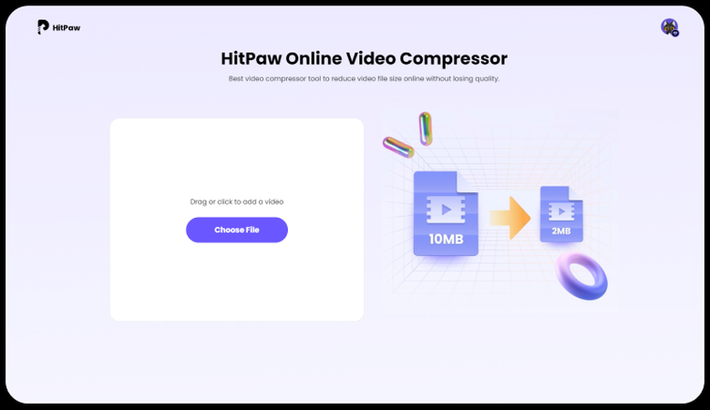 使用HitPaw線上影片壓縮工具縮小iPhone影片