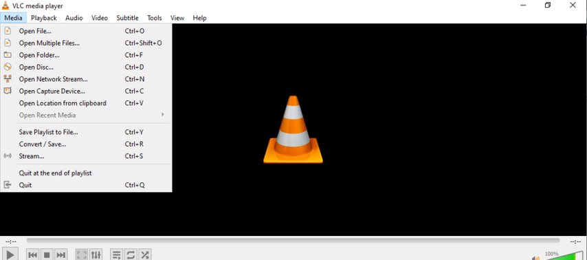 finish setup and launch the vlc media player