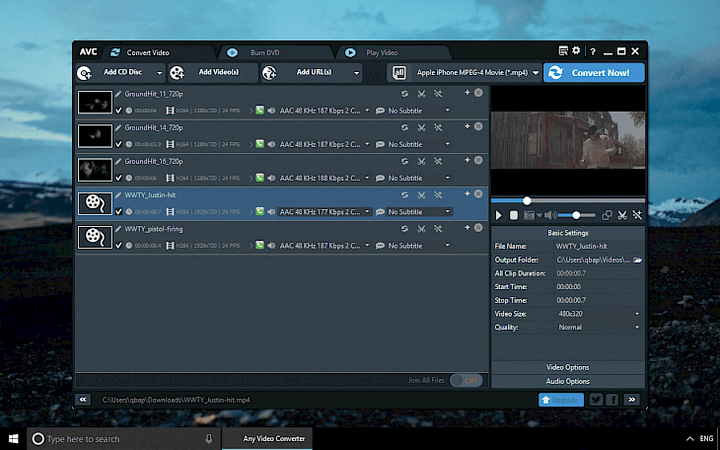 Free video converter supporting all major formats