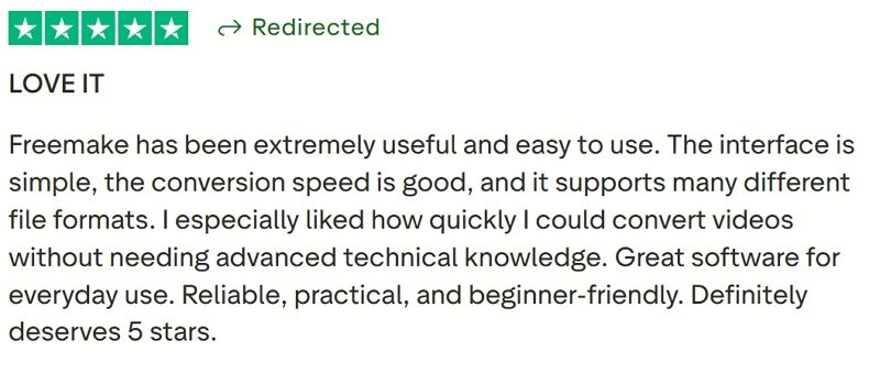 freeemake video converter positive feedback