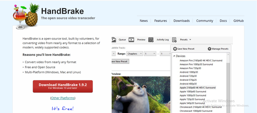 best open-source tool to convert videos with presets