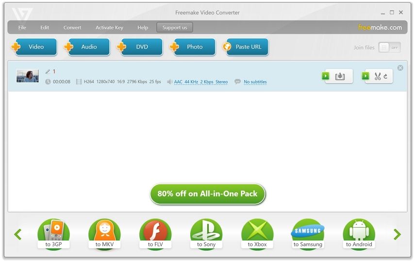 import video to freemake video converter