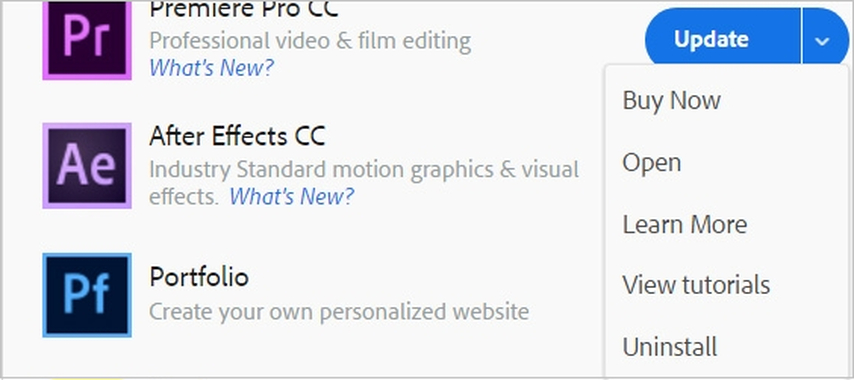 uninstall adobe premiere pro