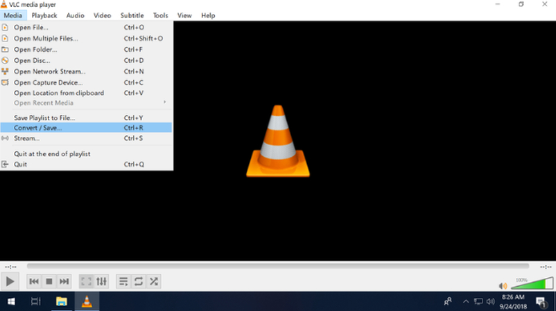 vlc media player used as windows video converter