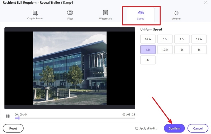 univd video editing tips speed